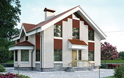 Дом из блоков Porotherm (проект ТМС 11–07, архитектурное бюро «Арт стиль»)