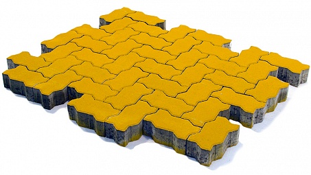 Тротуарная плитка Волна желтый  240*135*60  Braer (Браер)